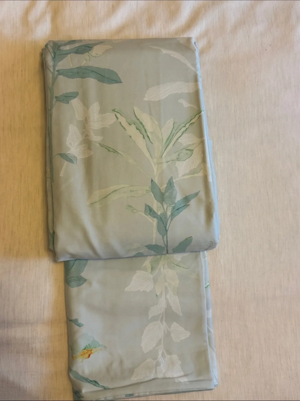 New The Company Store Anitas Duvet Cover Aqua Blue Floral cotton  king Size